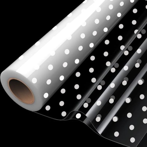 Clear Polka Dot Flower Wrap (20 Sheets Pack)