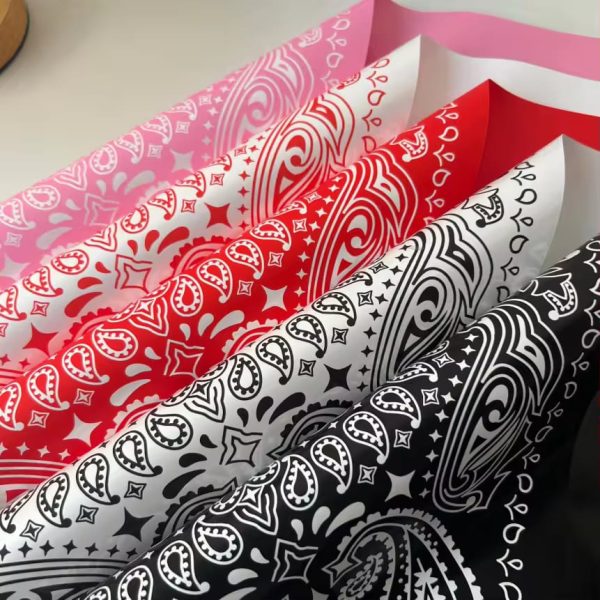 Bandana Print Flower / Gift Wrap (20 Sheets Pack)