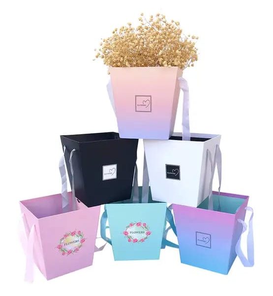 Bucket-Shaped Flower Gift Box