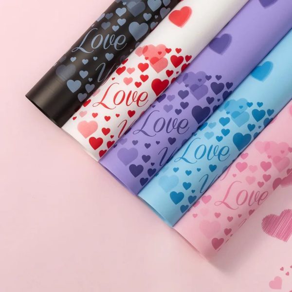 I Love You Print Flower Wrap (20 Sheets Pack)