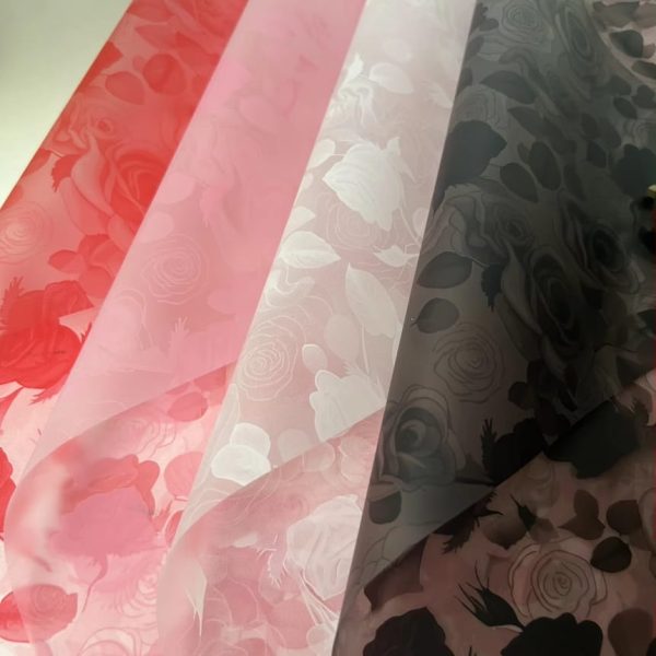 New Rose Print Flower Wraps (20 Sheets Pack)