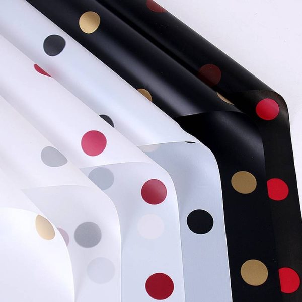Clear Polka Dot Flower Wrap (20 Sheets Pack)